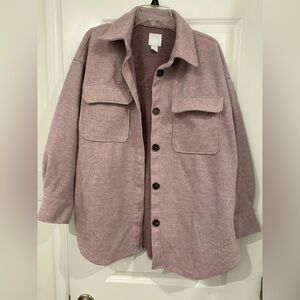Mauve Button-Up Jacket